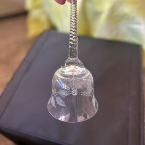Elegant Clear Glass Bell with Etched Design